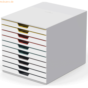 Durable Schubladenbox Varicolor Mix 10 A4 10 Fächer geschlossen grau/m Durable Schubladenbox Varicolor Mix 10 A4 10 Fächer geschlossen grau/m von Durable