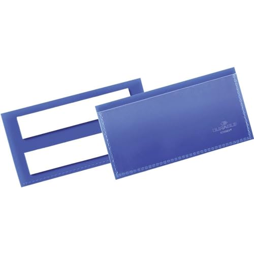Durable 175907 Etikettentasche, selbstklebend Dunkelblau (B x H x T) 113 x 53 x 1.7 mm von Durable