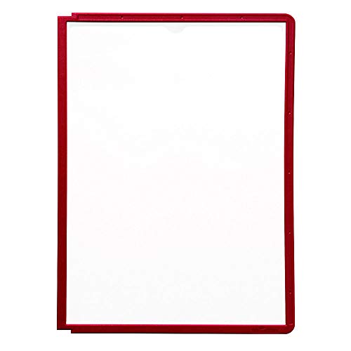 Durable Sherpa Sichttafel transparent mit farbigem flexiblem Rahmen, rot, 03 06/56/(DE), A4, 10 Stück von Durable