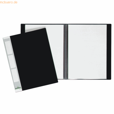 Durable Sichtbuch Duralook A4 20 Hüllen schwarz von Durable
