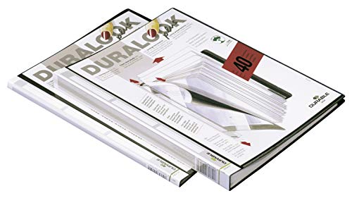 Durable Sichtbuch Duralook Plus, für A4, mit 10 Hüllen, Rückenbreite 9 mm, schwarz, 243101 von Durable