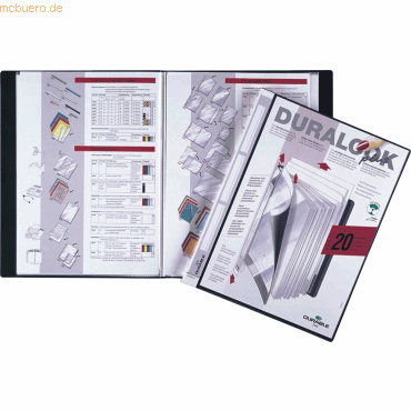 Durable Sichtbuch Duralook Plus A4 10 Hüllen schwarz von Durable