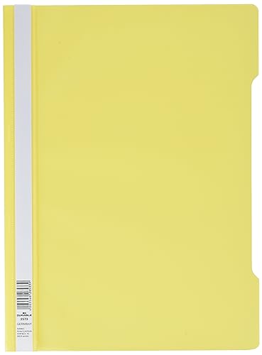 Durable Sichthefter (A4 Standard, PP) 25er Packung gelb, 252304 von Durable