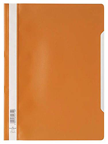 Durable Sichthefter (A4 Standard, PP) 25er Packung orange, 252309 von Durable