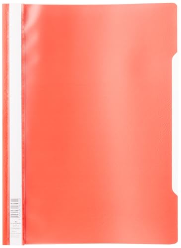 Durable Sichthefter (A4 Standard, PP) 25er Packung rot, 252303 von Durable