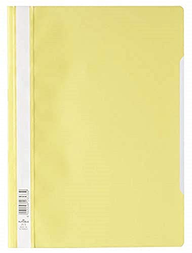 Durable Sichthefter A4 Standard, PP, 227 x 310 mm, gelb, 50er Packung, 257304 von Durable