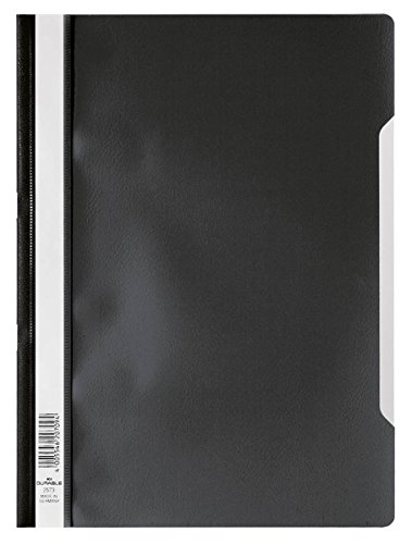 Durable Sichthefter A4 Standard, PP, 227 x 310 mm, schwarz, 50er Packung, 257301 von Durable