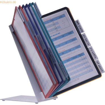 Durable Sichttafelständer Vario table mit 10 Sichttafeln farbig sortie Durable Sichttafelständer Vario table mit 10 Sichttafeln farbig sortie von Durable