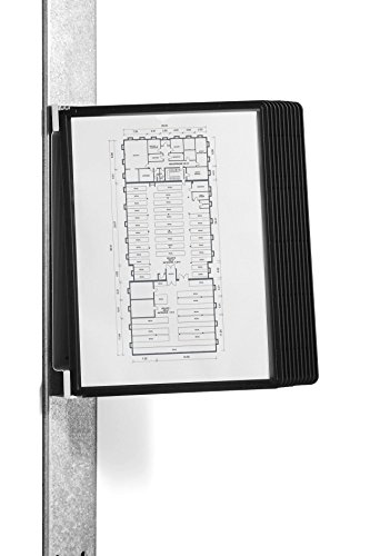 Durable Sichttafelwandhalter (Vario Magnet Wall 10, mit 10 Sichttafeln A4) schwarz, 591801 von Durable