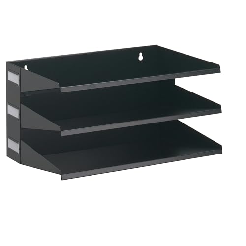 Durable Sortierreck (mit 3 Ablagefächern), für Tisch oder Wand, schwarz, 335901 von Durable