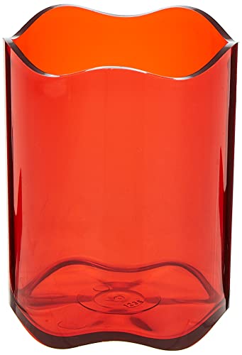 Durable Stifteköcher Trend, 1 Stück, rot transparent, 1701235003 von Durable