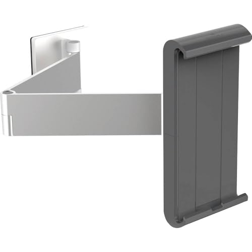 Durable Tablet Wandhalterung (mit Schwenkarm für Tablets 7-13 Zoll, 360° drehbar mit Diebstahlsicherung) silber/anthrazit, 893423 von Durable