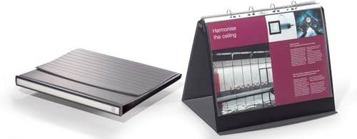 Durable Tisch-Flipchart Durastar, mit 10 PP-Hüllen, A3 quer, beschriftbar & erweiterbar, basalt, 856939 von Durable