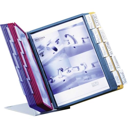Durable Tisch-Sichttafelsystem (Vario Table 20, mit 20 Sichttafeln) mehrfarbig, 569900 von Durable
