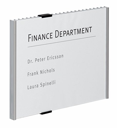 Durable Türschild A4 quer (Info Sign, 297 x 210 mm) metallic silber, 480723 von Durable
