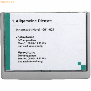 Durable Türschild A5 graphit von Durable