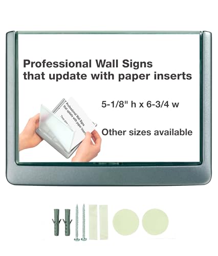Durable Türschild Click Sign, 149 x 105,5 mm, zum Ankleben oder Anschrauben, graphit, 486137 von Durable