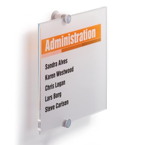 Durable Türschild Crystal Sign, 210 x 210 mm, mit bedruckbarer Folieneinlage, transparent, 482419 Durable Türschild Crystal Sign, 210 x 210 mm, mit bedruckbarer Folieneinlage, transparent, 482419 von Durable