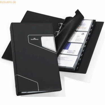 Durable Visitenkartenringbuch Visifix Pro 145x255mm anthrazit Durable Visitenkartenringbuch Visifix Pro 145x255mm anthrazit von Durable