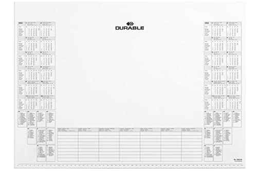Nachhaltige 7292 – 02 Tisch Kalender – Kalender (570 mm, 405 mm, weiß) von Durable