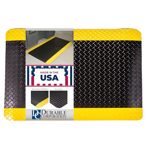 Stabiler Corporation Vinyl diamond-dek Schwamm Industrie Ermüdungsmatte, für Innen, 36 Inches X 60 Inches, Black with Yellow Border, 1 Stabiler Corporation Vinyl diamond-dek Schwamm Industrie Ermüdungsmatte, für Innen, 36 Inches X 60 Inches, Black with Yellow Border, 1 von Durable Corporation