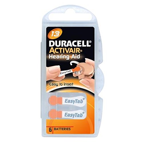 10 Stück Duracell HighEnergy Hörgeräte-Batterie 6 Activair EasyTab Da 13 von Duracell