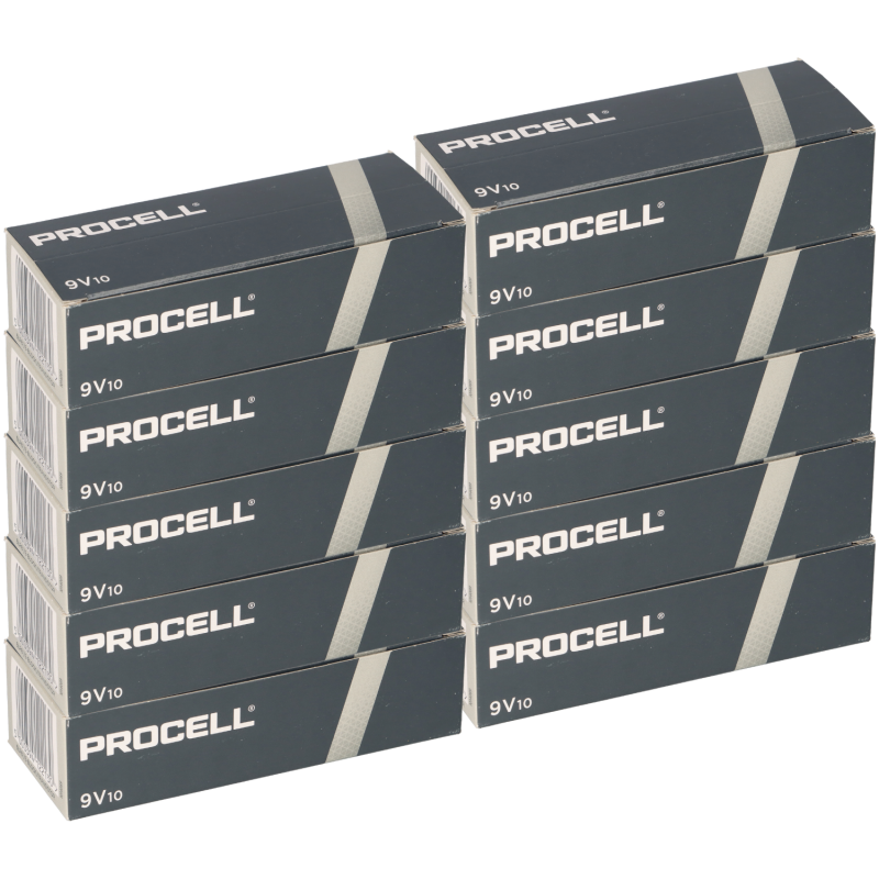 100x Duracell Procell MN1604 9V-Block von Duracell