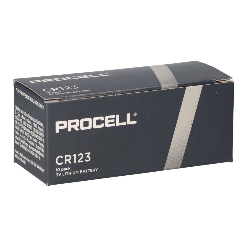 10x Procell CR123A Lithium 3V 1550mAh im 10er Karton 10x Procell CR123A Lithium 3V 1550mAh im 10er Karton von Duracell