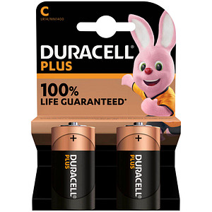 2 DURACELL Batterien PLUS Baby C 1,5 V von Duracell