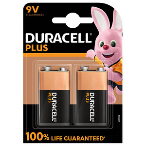 2 DURACELL Batterien PLUS E-Block 9,0 V von Duracell