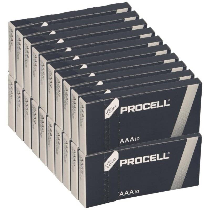 200x Procell AAA MN2400 Micro Batterie von Duracell