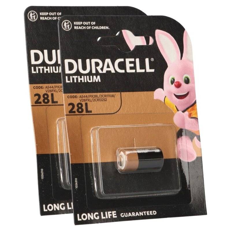 2x Duracell Photobatterie PX28 Lithium 6V 150mAh (2x 1er Blister) von Duracell