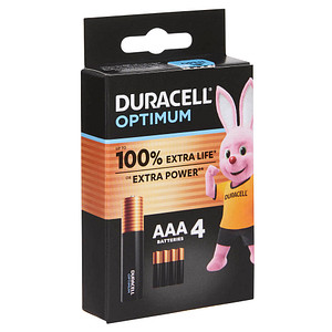 4 DURACELL Batterien Optimum Micro AAA 1,5 V von Duracell