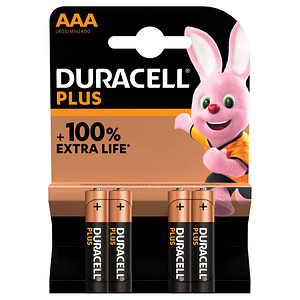 4 DURACELL Batterien PLUS Micro AAA 1,5 V von Duracell