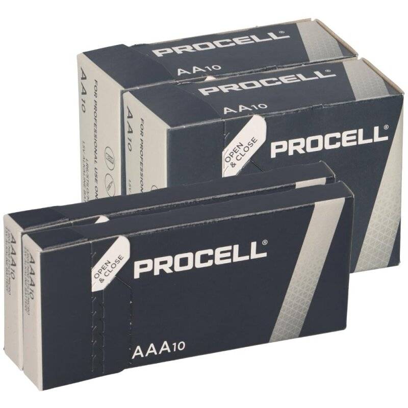 40x Procell Batterien 20x AA MN1500 Mignon + 20x AAA MN2400 Micro von Duracell