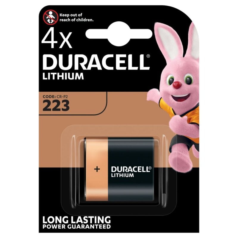 4x Duracell CR-P2 DL223 Lithium Batterie 6V 1,4Ah von Duracell