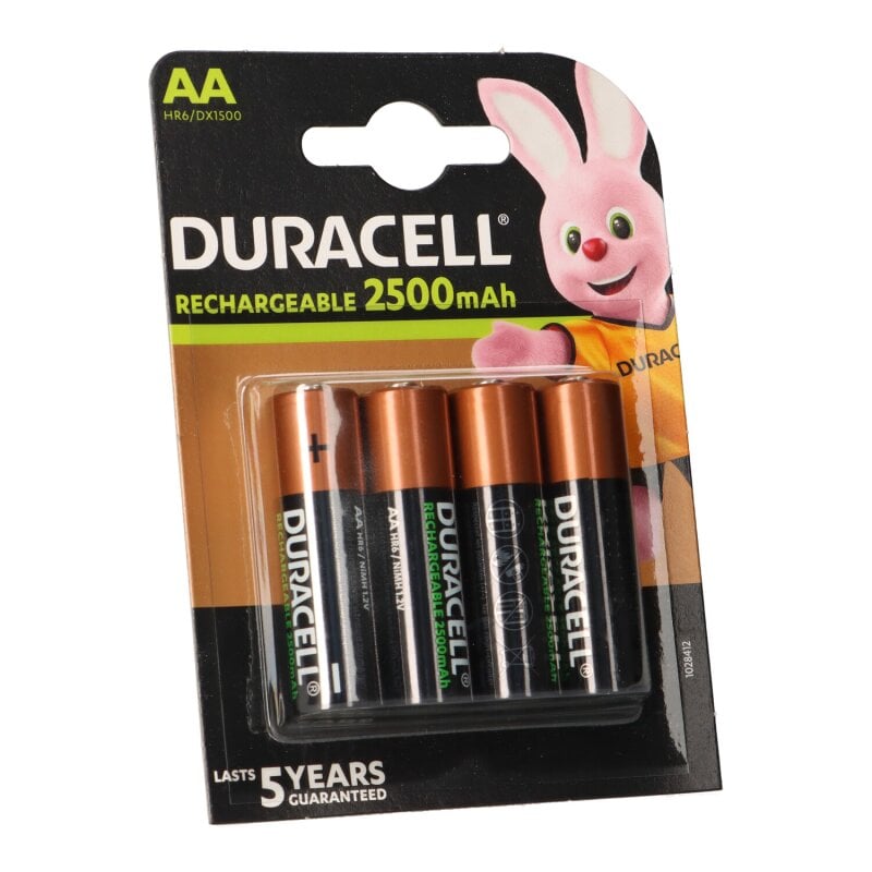 4x Duracell PreCharged AA Mignon Akku NiMH 1,2V 2,5Ah von Duracell