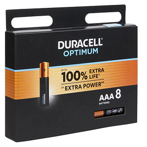 8 DURACELL Batterien Optimum Micro AAA 1,5 V von Duracell