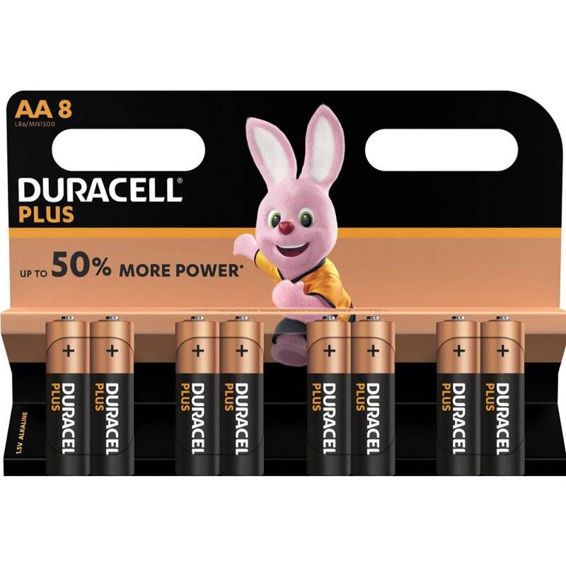 8x Duracell MN1500 1,5V Plus Power Mignon Batterie von Duracell