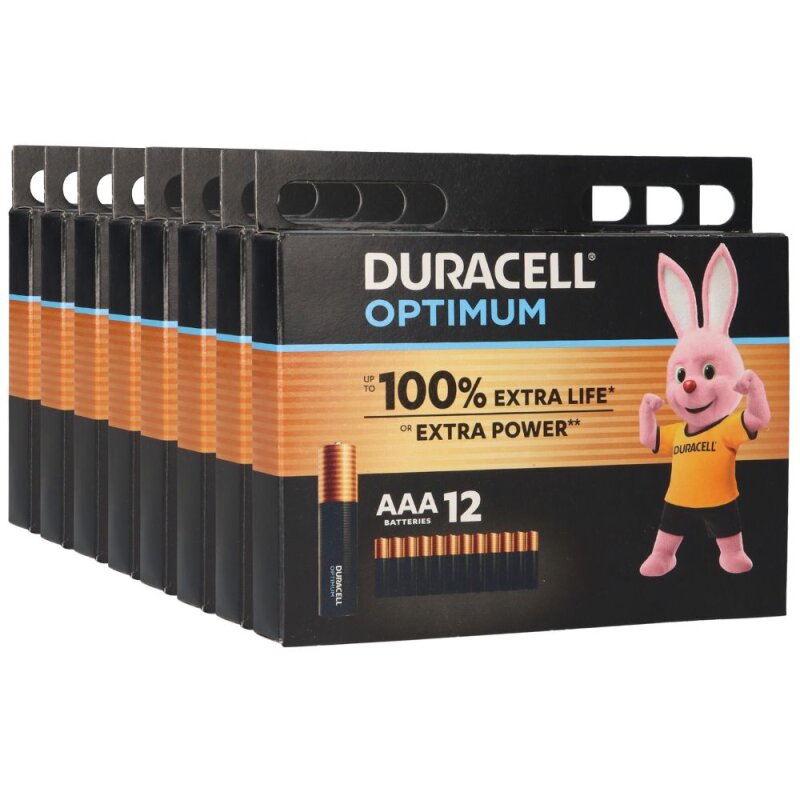 96x Duracell MN2400 AAA Micro Batterie Optimum (8x 12er Blister) von Duracell