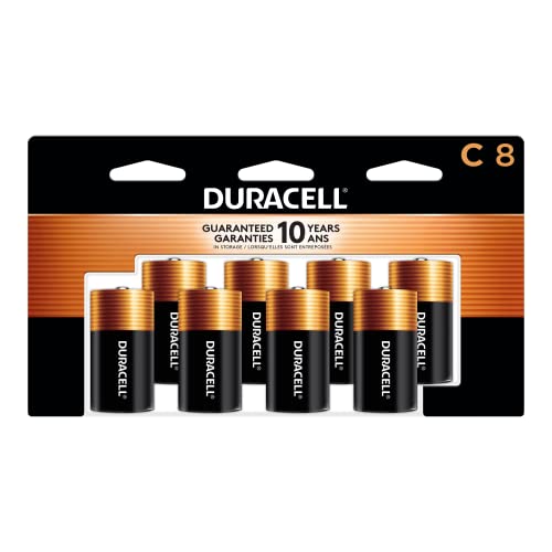 CopperTop Alkaline Batteries with Duralock Power Preserve Technology, C, 8/Pack, Sold as 1 Package von Duracell