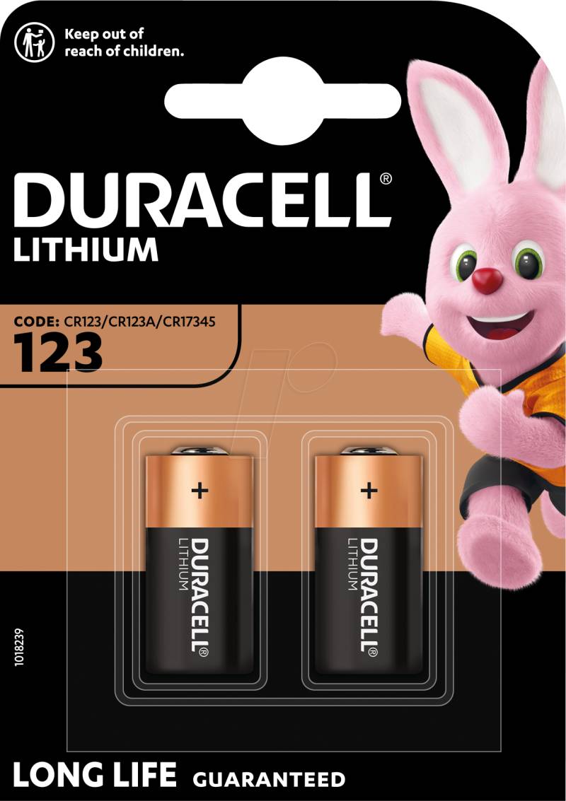 DURA CR123A X2 - Ultra, Batterie Lithium, CR123A, 2er-Pack von Duracell