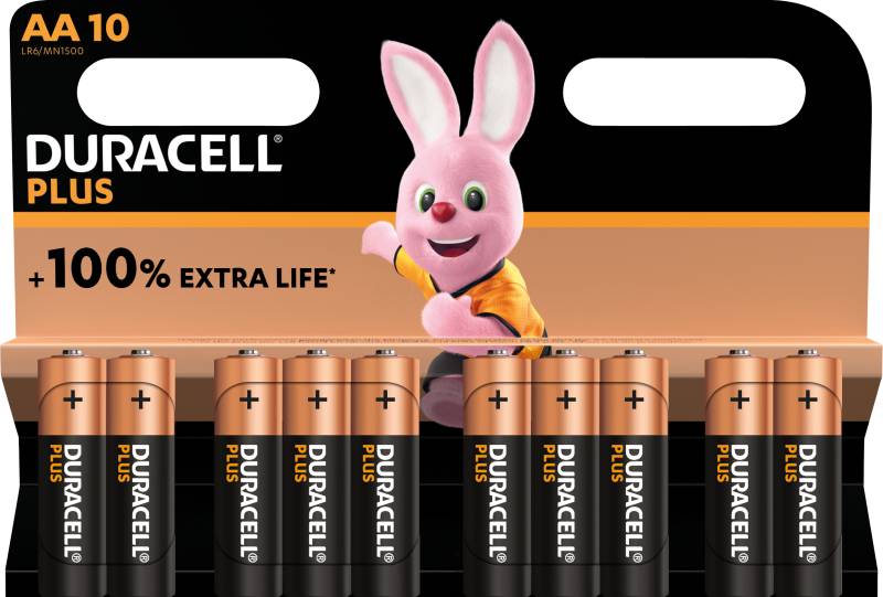 DURA PLUS AA10 - Plus, Alkaline Batterie, AA (Mignon), 10er-Pack von Duracell