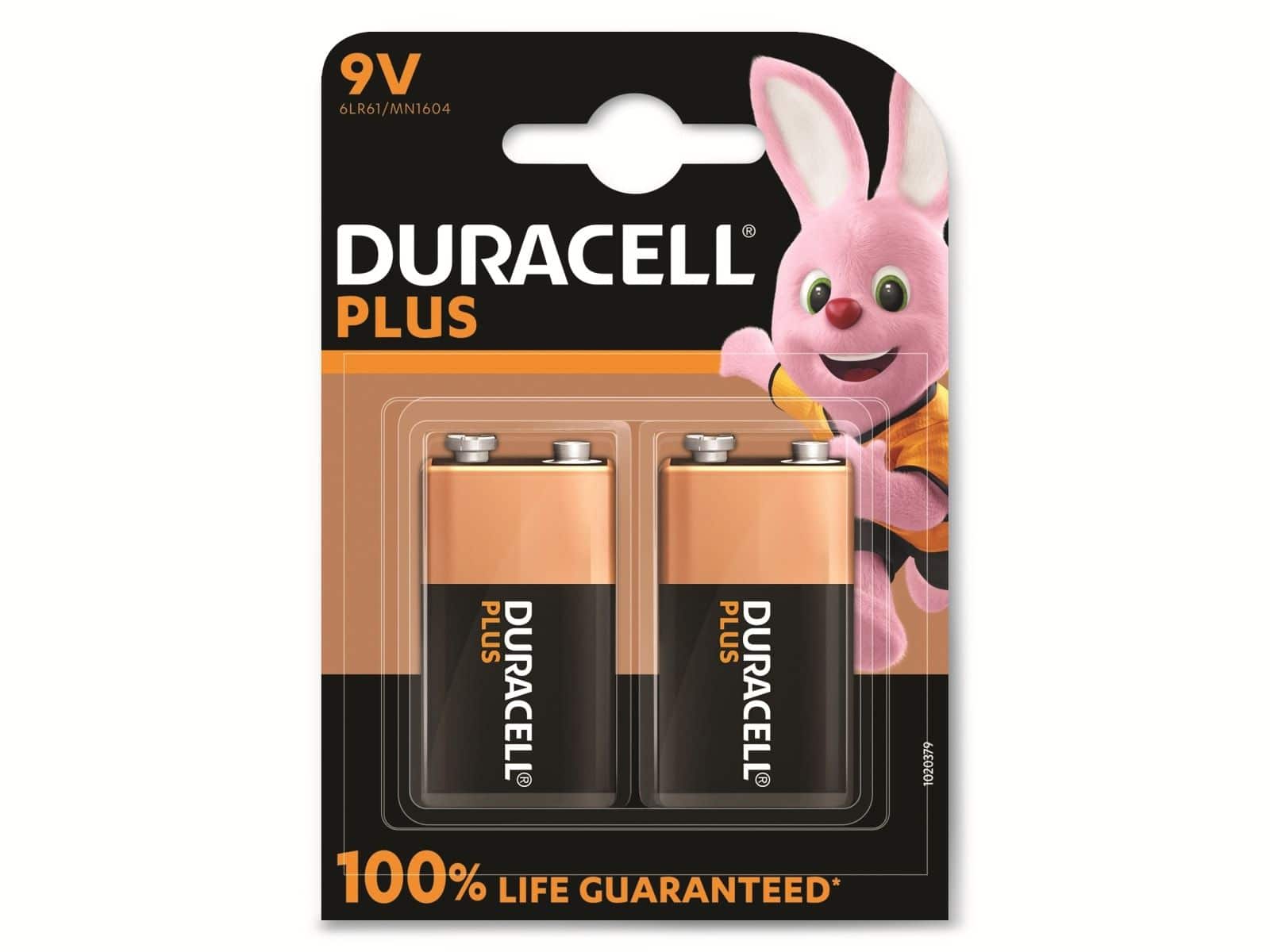 DURACELL Alkaline-Batterie E-Block, 6LR61, 9V, Plus, 2 Stück von Duracell