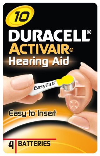 DURACELL Easytab DA10 / ActivAir - für alle Hörgeräte mit Batterietyp 10 / GELB, 4 St. DURACELL Easytab DA10 / ActivAir - für alle Hörgeräte mit Batterietyp 10 / GELB, 4 St. von Duracell