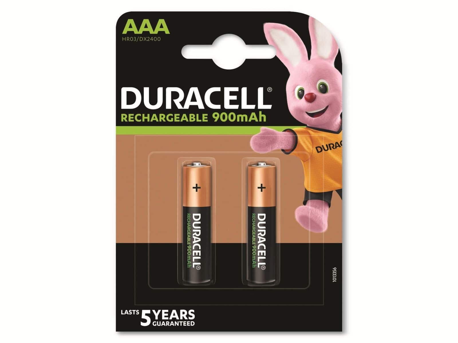 DURACELL NiMH-Micro-Akku HR03, 1.2V/900mAh, rechargeable, 2 Stück von Duracell