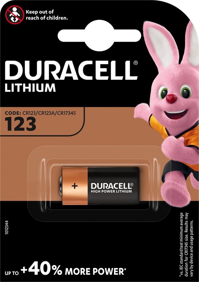 Duracell 1 Duracell High Power CR123A / DL123A / CR123 Lithium Blister Knopfzelle Duracell 1 Duracell High Power CR123A / DL123A / CR123 Lithium Blister Knopfzelle von Duracell