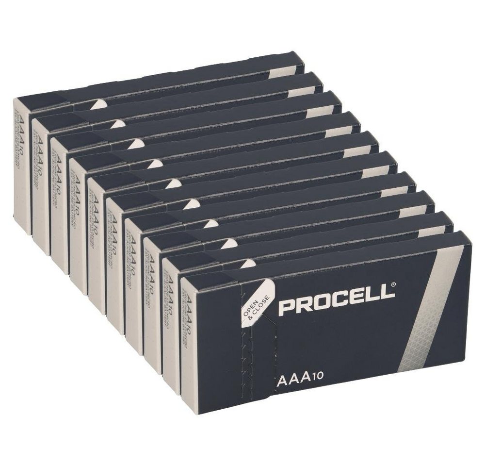Duracell 100x Procell AAA MN2400 Micro Batterie Batterie Duracell 100x Procell AAA MN2400 Micro Batterie Batterie von Duracell