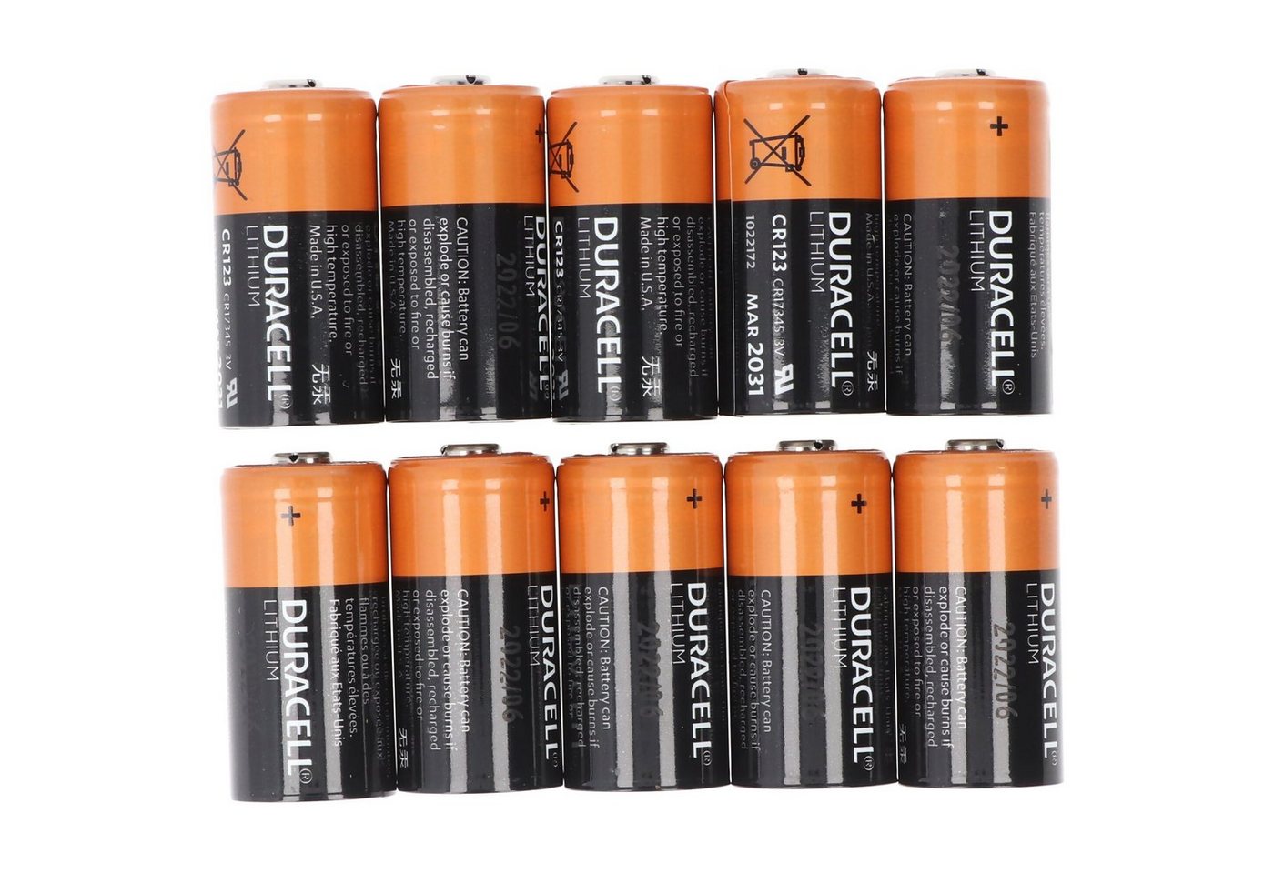 Duracell 10x Duracell CR123A Lithium Batterie, 3V, Photobatterie CR123 A, im p Fotobatterie Duracell 10x Duracell CR123A Lithium Batterie, 3V, Photobatterie CR123 A, im p Fotobatterie von Duracell