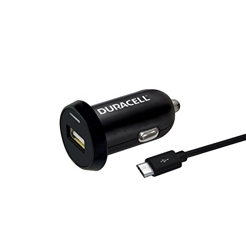 Duracell 12V 2.4A USB-Ladegerät KFZ Ladegerät für Auto Kompatibel mit Smartphones, Tablets, MP3-Geräten, GPS, E-Reader UVM. - Schwarz von Duracell